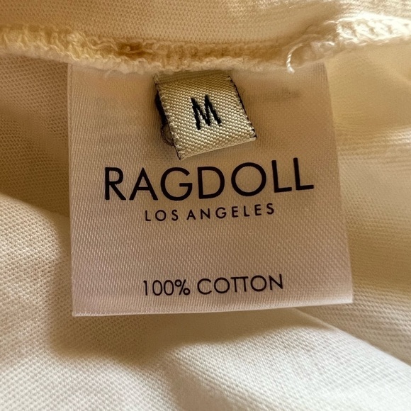 NWT Ragdoll Los Angeles white long slv tshirt logo sz M California beachy - Picture 5 of 10